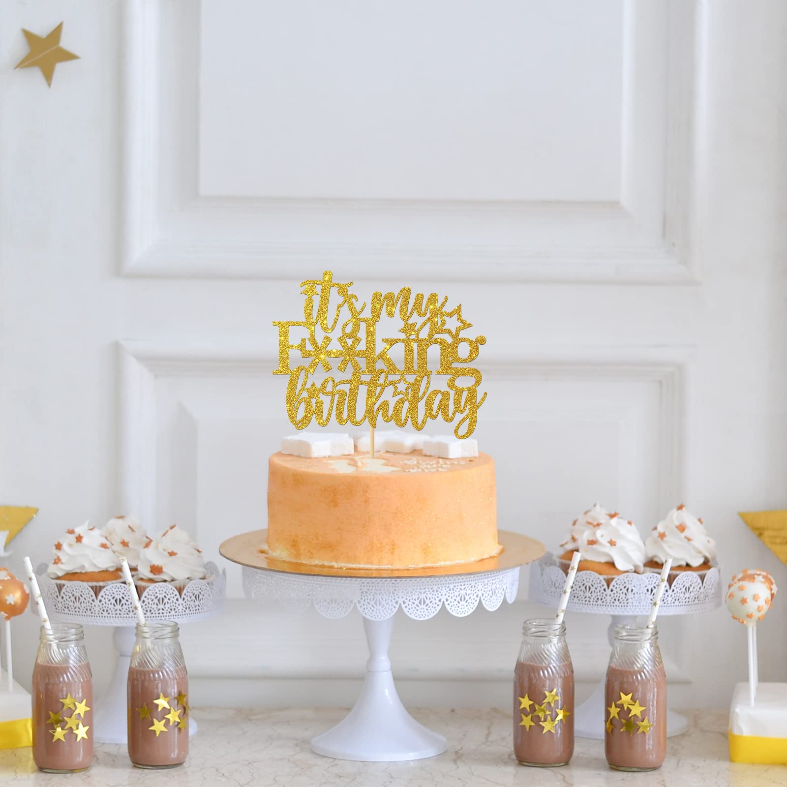 Naicaek Decoración De Pastel De Cumpleaños Con Purpurina Dorada Con Texto En Inglés «My Love», Decoración De Pastel De Feliz Cumpleaños Para Esposa, Marido, Hijos O Padres, Suministros De Decoración