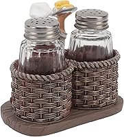 Vista 7 de BORDSTRACT Soporte para estatura, juego de salero y pimentero, decoración de botellas, caja de almacenamiento de especias para cocina