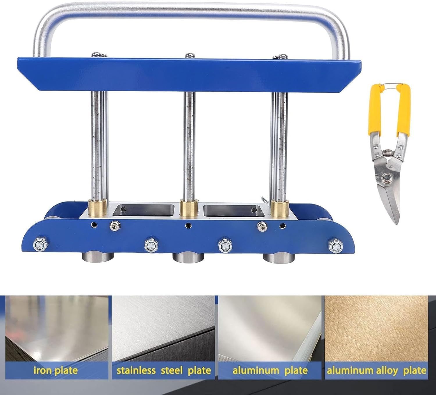 Dobladora de rodillos de borde de 3 estaciones, máquina laminadora de bordes de chapa, ángulo de flexión ajustable, para hojas finas, ideal para hacer carteles