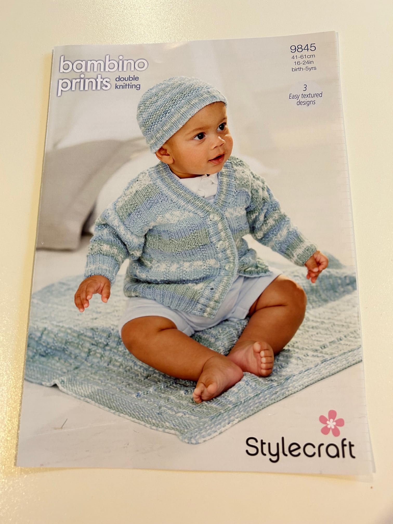 Stylecraft Bambino Double Knitting Pattern 9845 Cardigan, Hat & Blanket