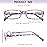 Henotin 6-Pack Reading Glasses Blue Light Blocking Anti Eyestrain Computer Reading Glasses for Women and Men Readers (Mix Color-B, 3.00, Diopters)