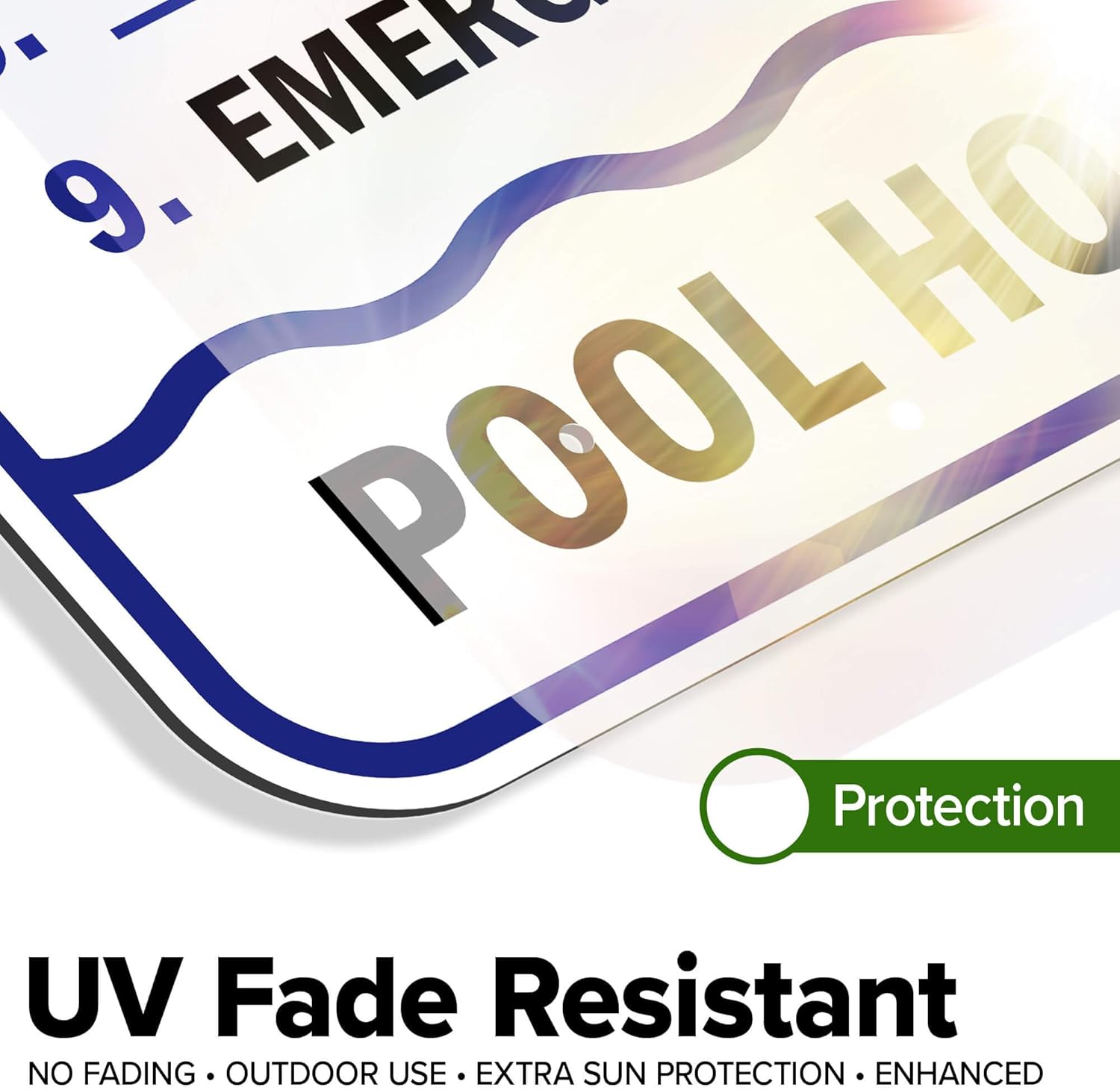 Pool Rules Sign, 36x48 Inches, Rust Free DiBound, Fade Resistant, Made in USA by My Sign Center