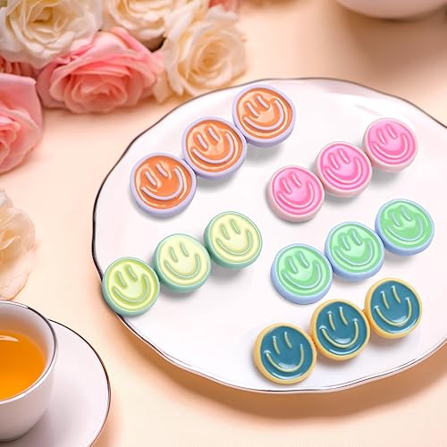 Miniatura 6 de Riceshoot 5 pinzas para el cabello con cara sonriente, lindas pinzas para el cabello pequeñas, Y2K sin doblar, para mujeres, niñas, niños, pasadores