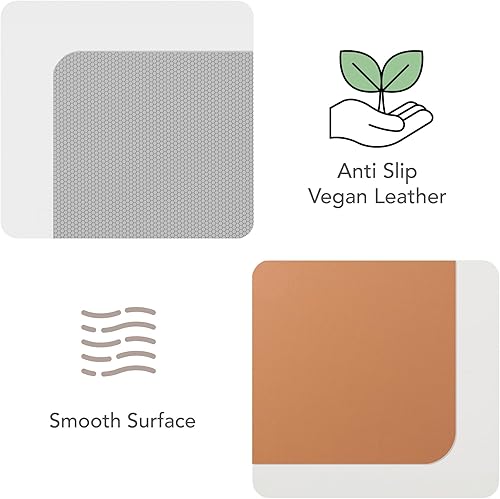 Miniatura 5 de SenseAGE Alfombrilla de mouse delgada para el hogaroficina, alfombrilla portátil para computadora y laptop, estilo de tela, piel vegana, base