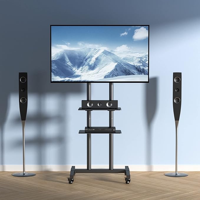 Soporte móvil para TV VEVOR de 32 a 70 pulgadas con ruedas miniatura 8