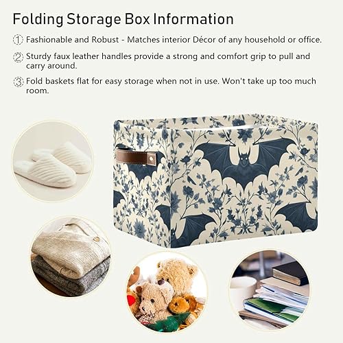 Miniatura 125 de senya Cesta de almacenamiento de Pascua con asas, huevos de Pascua, tela de conejo, contenedores de almacenamiento plegables para almacenamiento, 15