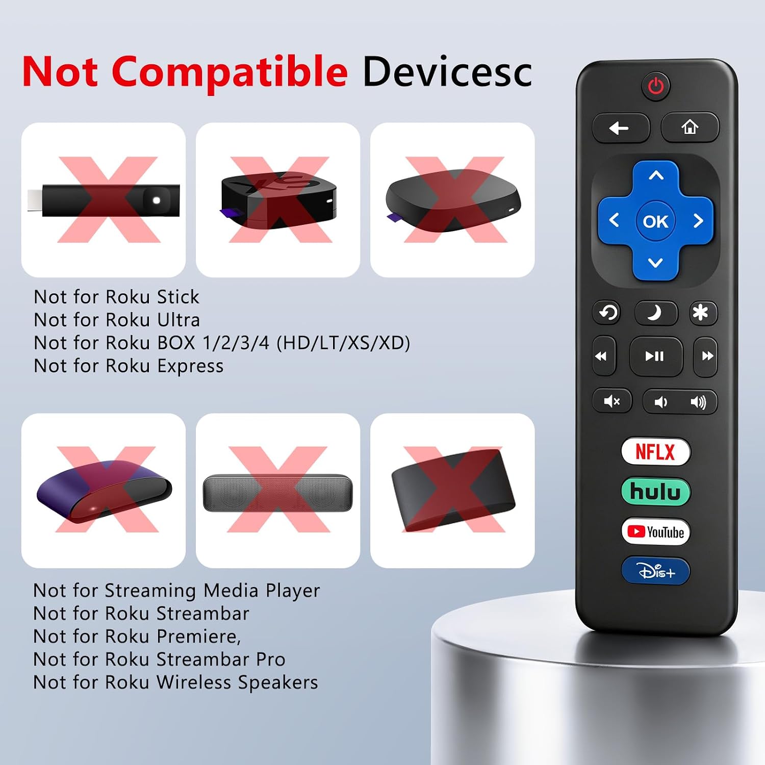 (4 Pack) Replacement Remote for Roku TV, Universal Remote for TCL Roku TVs | for TCL/Onn/Hisense/Sharp/Philips Roku TV Control (Not for Stick & Box) 1 Year Warranty, No Setup, Ready Out of the Box