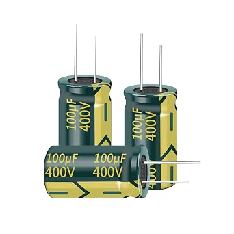 5PCS 400V 100UF Capacitor 18x30MM0.71x1.18in High Frequency Aluminum Electrolytic Capacitors for TV, LCD Monitor, Game