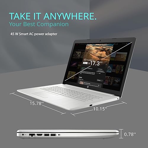 Miniatura 8 de HP Laptop empresarial FHD 2022 de 17.3 pulgadas, Intel Core i5-1135G7 de 11 generación (Beats Intel i7-1065G7), 8 GB de RAM, SSD PCIe de 512 GB,