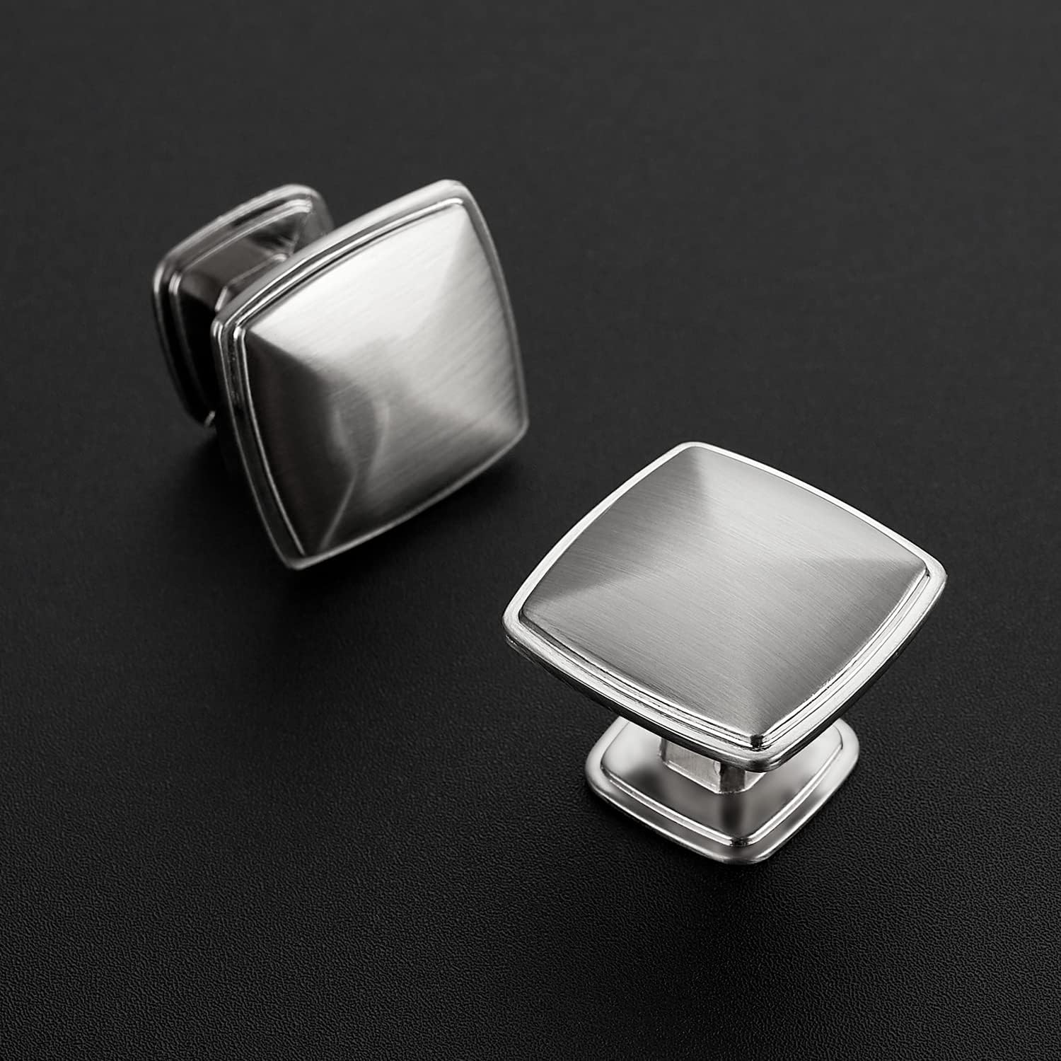 Home Expert 30 Pack Brushed Nickel Kitchen Cabinet Knobs - Silver Knobs for Cabinets, Drawers, Dressers & Closets