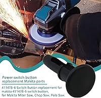 Vista 6 de Botón de interruptor 411478-6 para sierra ingletadora MAKITA LS1214 LS1013 LS1040 LS1212 2414B BLS712 BLS820 (2 piezas)