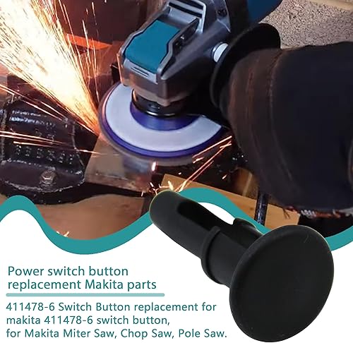 Miniatura 6 de Botón de interruptor 411478-6 para sierra ingletadora MAKITA LS1214 LS1013 LS1040 LS1212 2414B BLS712 BLS820 (2 piezas)