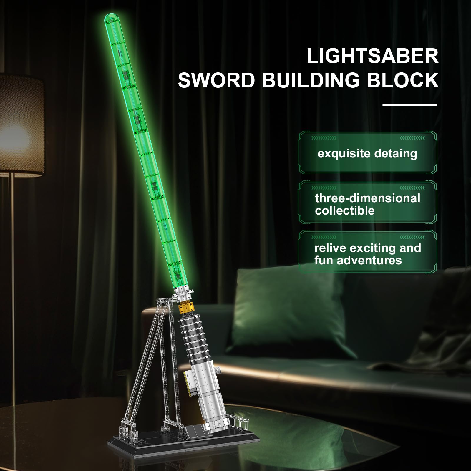 Mould King 10140 Lightsaber Building Blocks Set, The Lightsaber Clamping Block Kit, Assembly Sword Toys with Led Light - Image 3