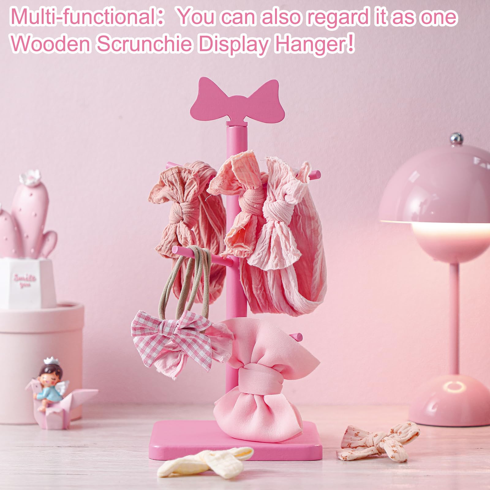 Amazon.com - DoubleFill Pink Mug Tree Wooden Bow Coffee Bar