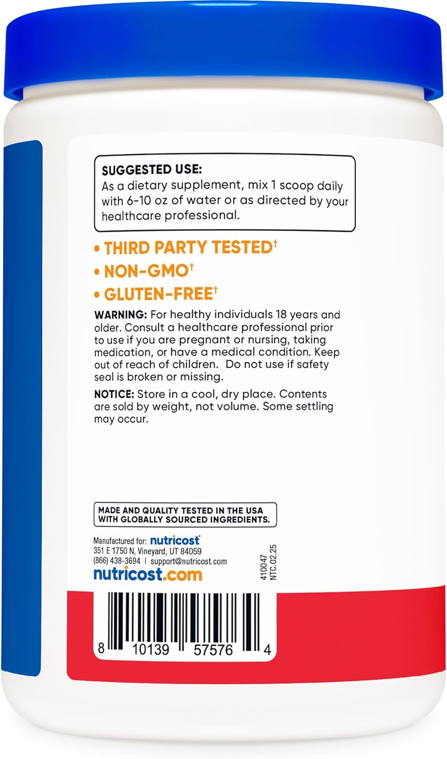 Nutricost Prebiotic Fiber Fruit Punch Flavored (1 Pound) - Vegan, Gluten-Free, GMO-Free - Image 4