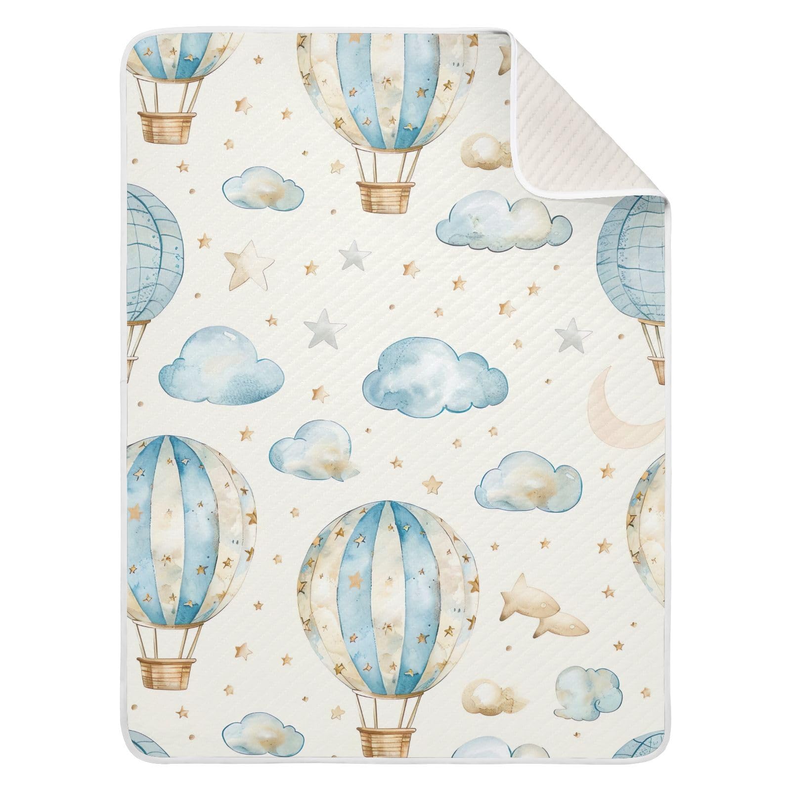 Lyeorm Hot Air Balloons Baby Blanket for Boys Girls - Soft Warm Receiving Swaddle Blanket for Toddler Newborn Crib Stroller, 30 x 40 Inch