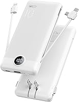 Vista 1 de VRURC Cargador portátil con cables y enchufe de pared Banco de energía con cables Cargador portátil de 10000mAh con enchufe AC Paquete