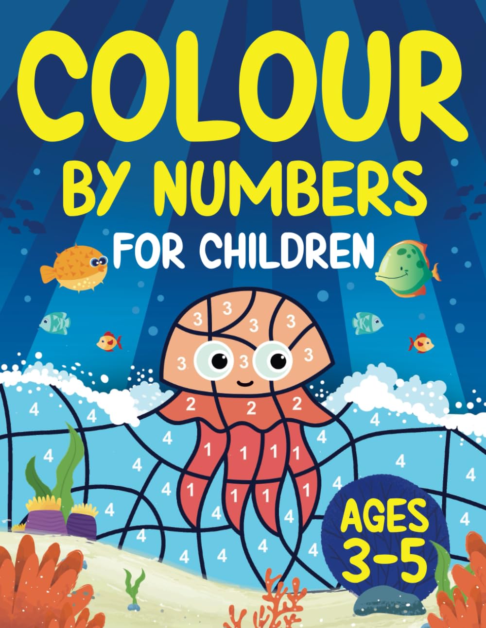 Colour by Numbers for Children ages 3-5: 50 Unique Images for Colouring by Number | Activity Book for 3, 4 and 5 Year Olds Kids