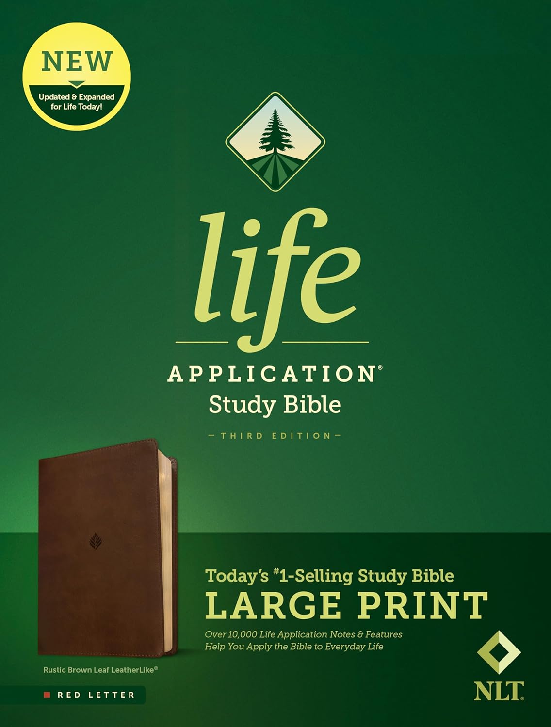 NLT Life Application Study Bible, Third Edition, Large Print (LeatherLike, Rustic Brown Leaf, Red Letter) - Image 5