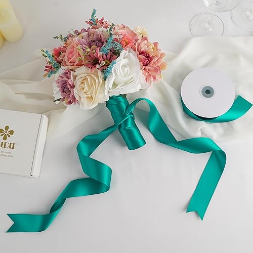 Vista 1062 de MEEDEE Orange Satin Ribbon - 1.5 inch Double Faced Satin Ribbon, 50 Yards - Neon Tangerine - For Christmas, Thanksgiving, Halloween, Weddings