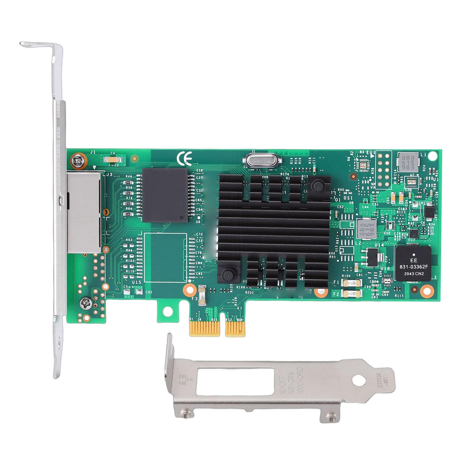 Sxhlseller Karta Sieciowa PCIe Wydajny Adapter Ethernet 1G Zapewniający stabilność Serwera Obsługa Systemów, 1 X Karta Sieciowa dla Serwerów Komputery Stacjonarne Urządzenia Pamięci Masowej