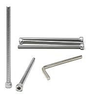 Vista 149 de iexcell 25 piezas M4 x 60/65/70/75/3.150 in paso de rosca 0.028 in acero inoxidable 304 cabeza hexagonal Tornillos Tornillos surtido Kit