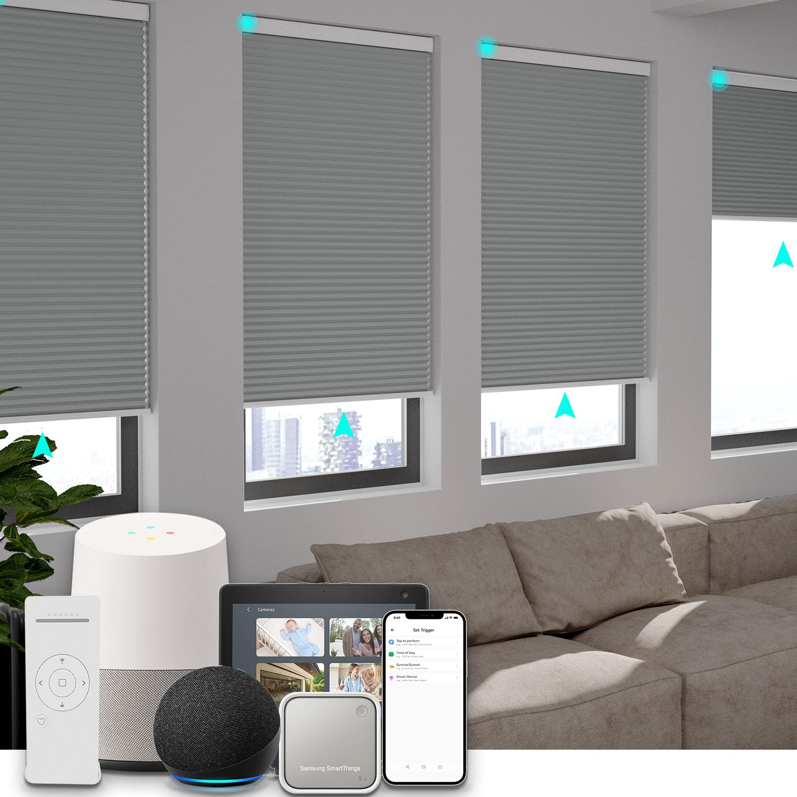 Changshade Motorized Cellular Shades