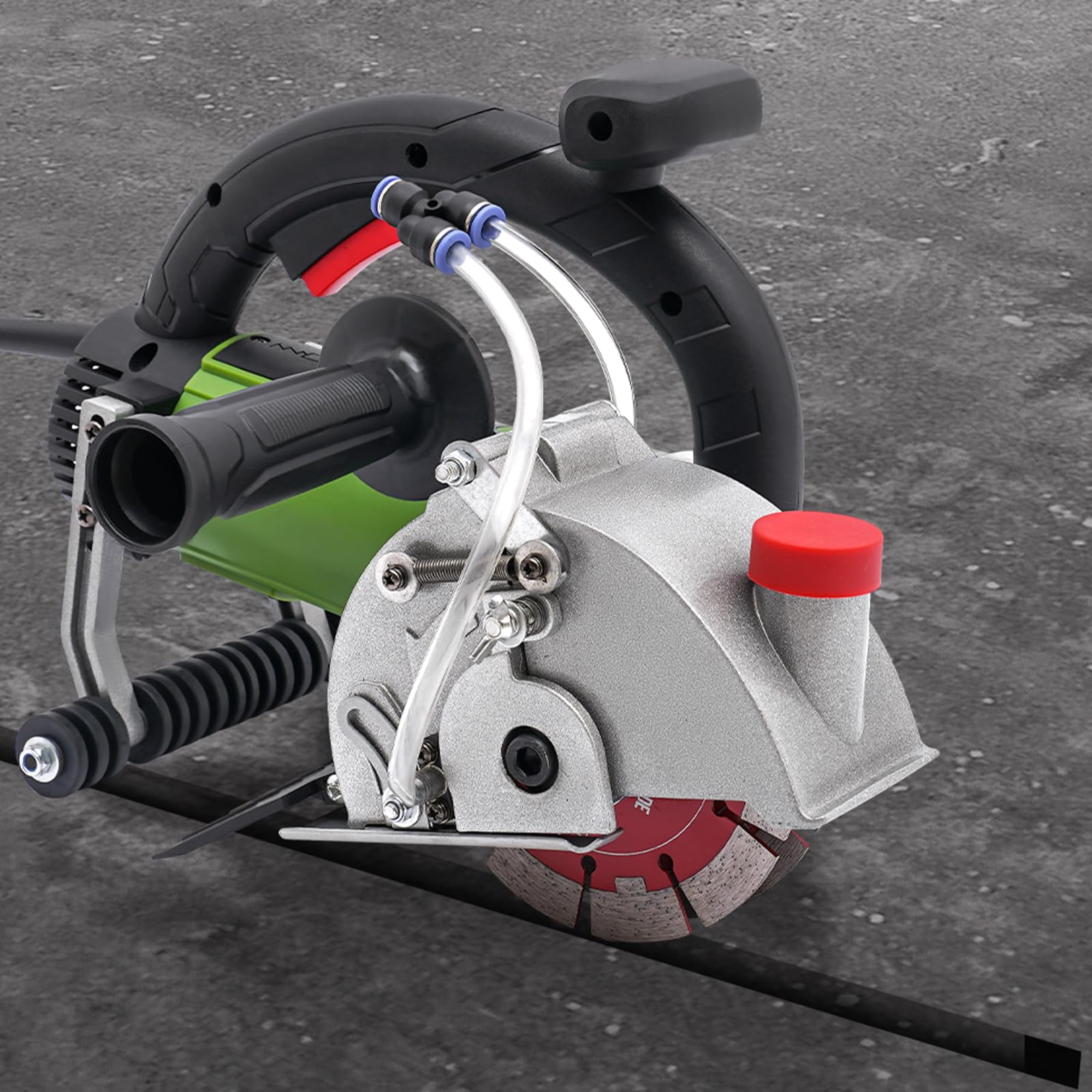 Máquina ranuradora eléctrica de pared 1800 W, cortador de ladrillos y granito, máquina de corte industrial, profundidad de corte hasta 37 mm, ancho máximo de ranura de 50 mm