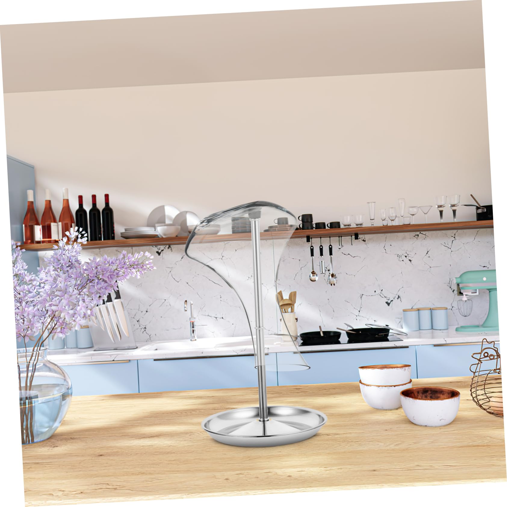 GRIRIW Decanter Drain Rack Decanter Rack Holder Cup Wine Decanter Holder Wine Decanter Dying Rack Water Bottle Drying Rack Decanter Shelf Decanter Stand Stainless Steel Silver