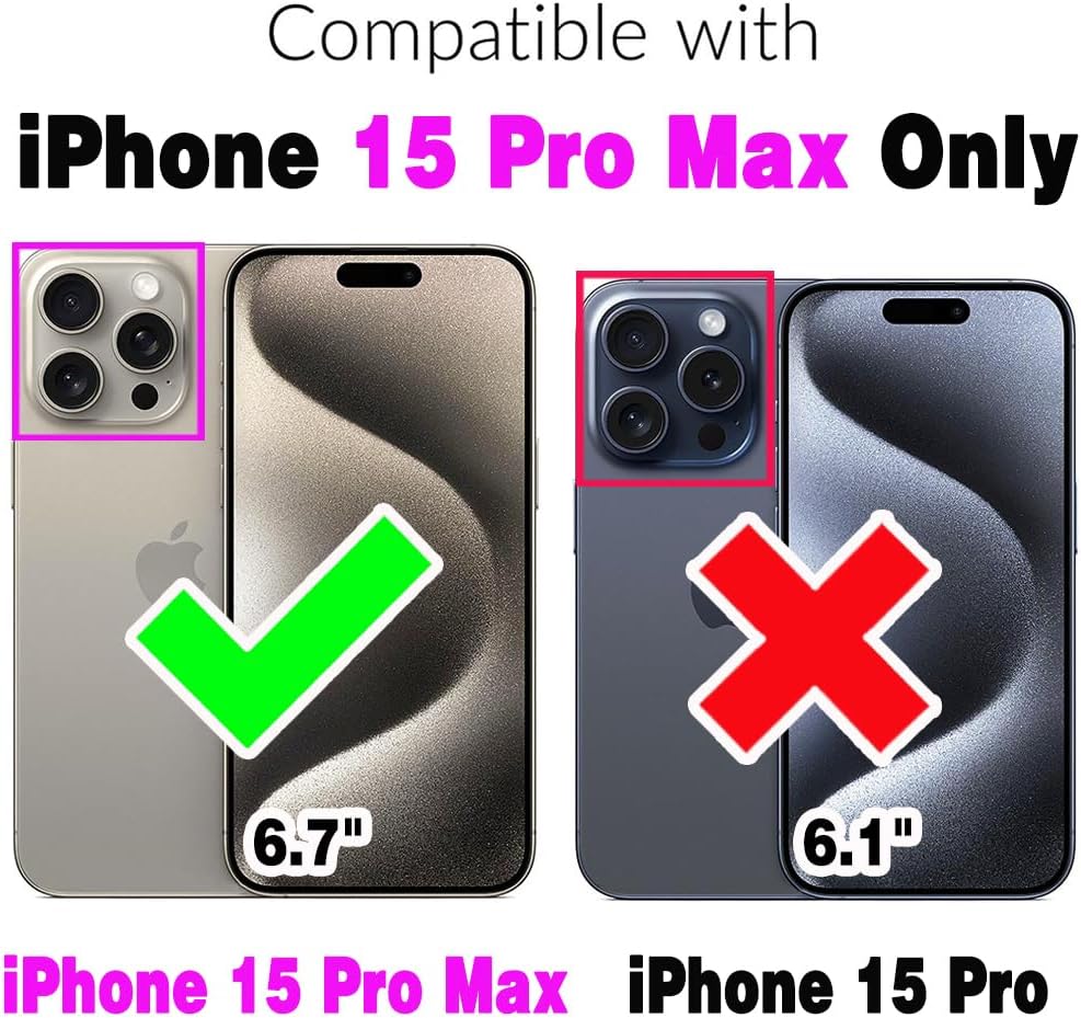 Wallet Case for iPhone 15 Pro Max 6.7 inch with Wrist Strap, 9+ Card Slots Zipper Purse, Luxury PU Leather Stand Phone Cover for iPhone15promax 5G i Phone15Max Plus iPhone15 ProMax Women White - Image 2