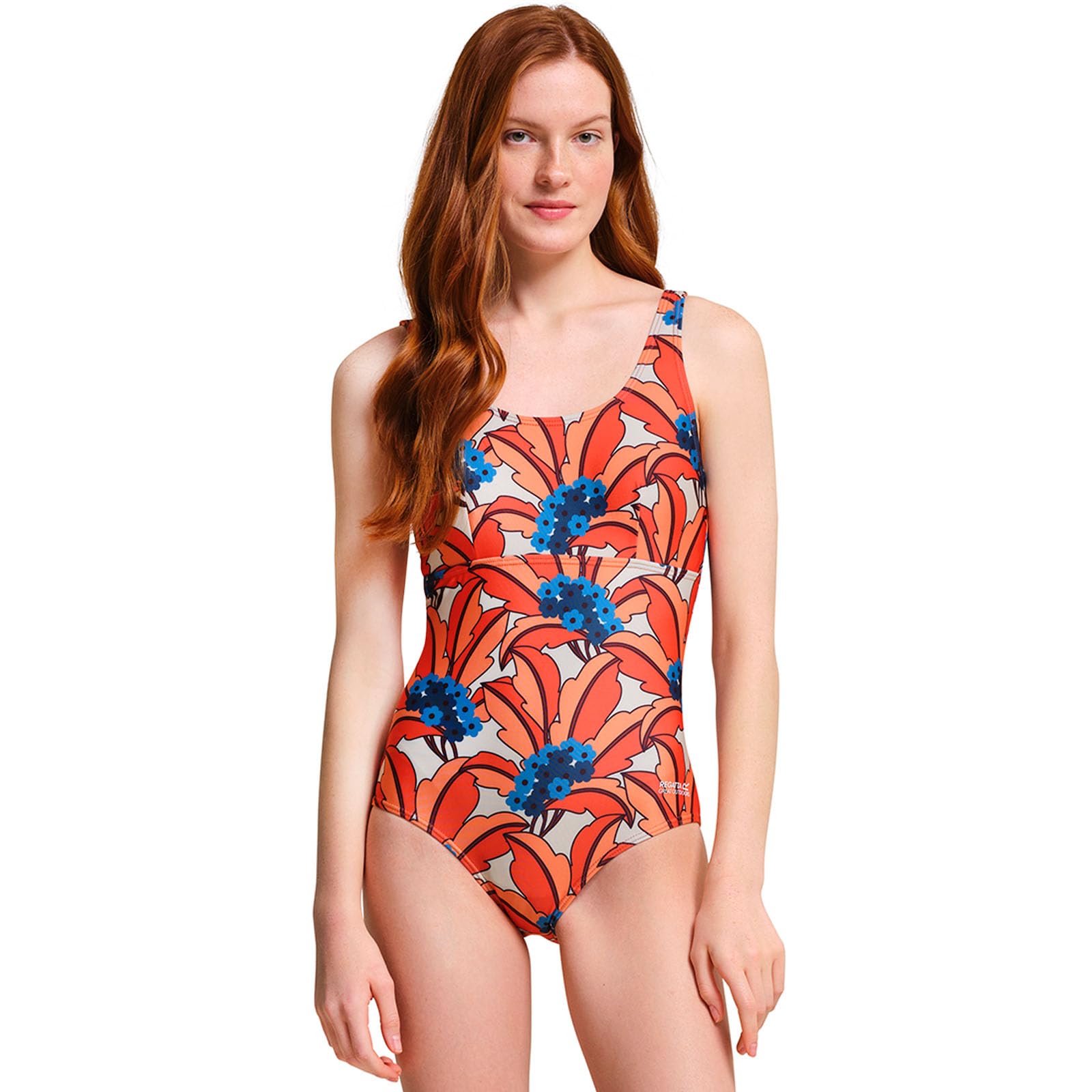 Regatta Womens Orla Kiely Summber Beach Swimming Costume - Orange Tropical - 12