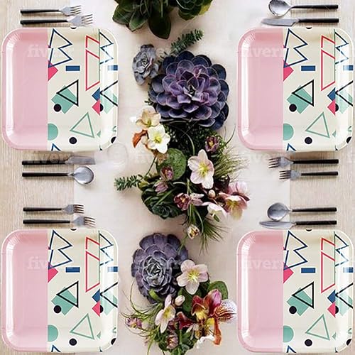 Miniatura 6 de SOLAS - Platos de papel de Navidad  Platos de papel desechables festivos para árbol de Navidad  Platos de papel biodegradables y totalmente