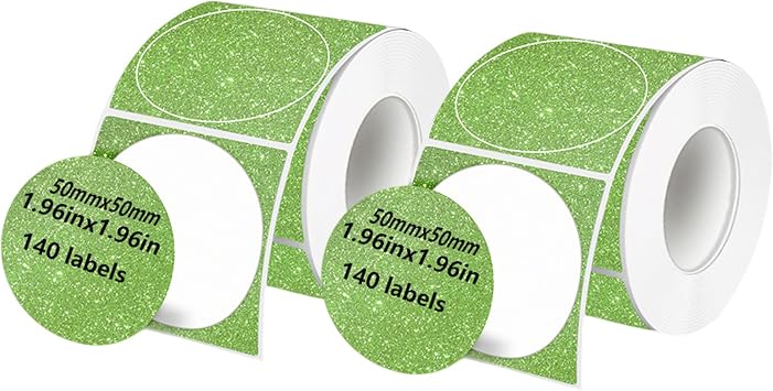 2 Rolls Slightly Sandy Thermal Label Stickers Compatible with Phomemo, Munbyn, Xprinter,Marklife for Barcode, Price Tags, Shipping & Logo Design