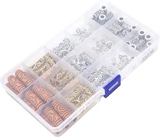 Contas de cabelo de barba, contas de trança de cabelo Contas de tubo de cabelo Contas de barba antigasCaracterísticas antigas para viagens para salão de beleza