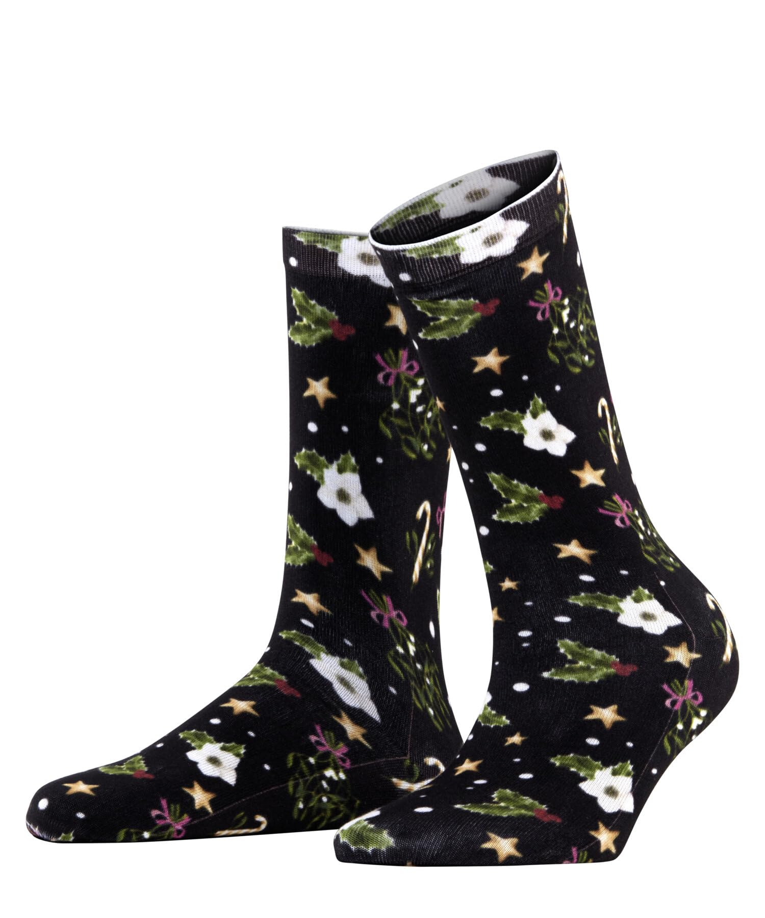 Calcetines transpirables de algodón Burlington mujer con divertidos estampados navideños Fancy 6