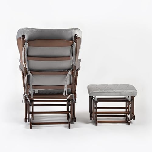 Miniatura 5 de Juego de silla y otomana Comfort Deluxe Glider (Plata)