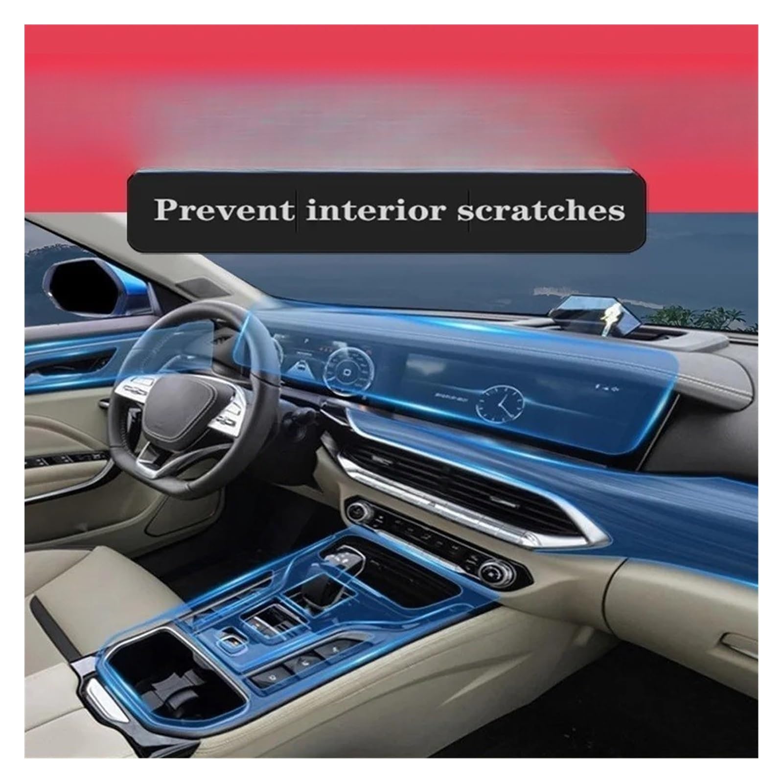 Per FAW BESTUNE T77 PRO 2023 Pannello Cambio Navigazione Schermo Interno Automobilistico Pellicola Protettiva In TPU Adesivo Antigraffio Pellicola display centrale