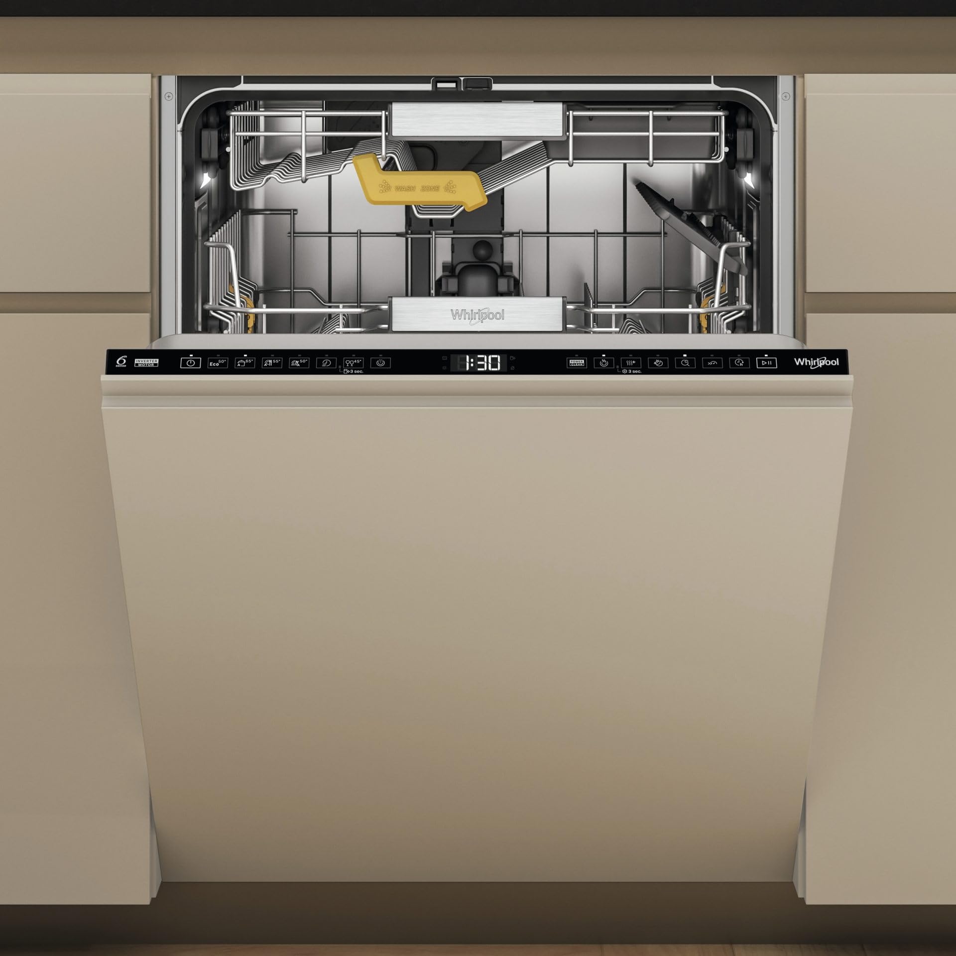 Whirlpool W8I HF58 TUS - Lavastoviglie, scomparsa totale, 14 coperti [Classe energetica B]