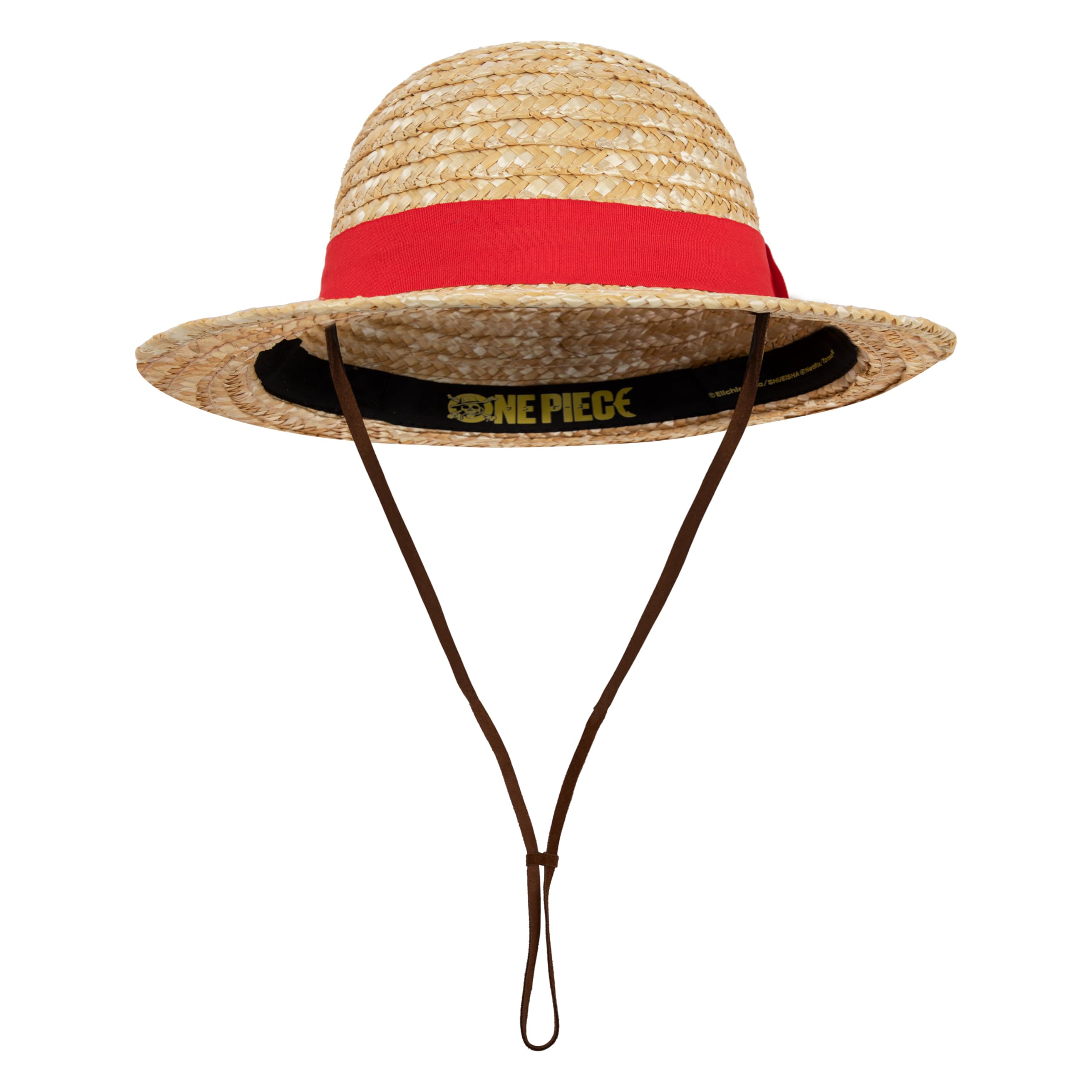 Cinereplicas One Piece - Luffy Słomkowy Kapelusz 58-61 cm - Oficjalna Licencja, Czerwony i jasnożółty, rozmiar uniwersalny