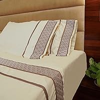 Vista 22 de Sábanas 100% de algodón egipcio, tamaño California King, 1000 hilos, sábanas transpirables de lujo, 4 piezas, tamaño King, juego de sábanas de fibra