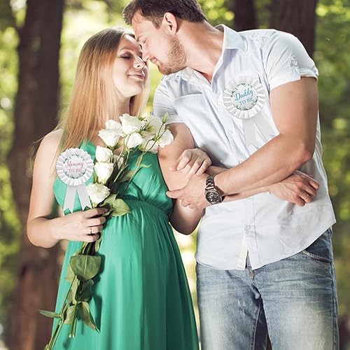 Miniatura 4 de 2 pines para mamá y papá para revelar el género para baby shower, decoración de fiesta temática verde de Oh Baby, regalos de decoración de fiesta,