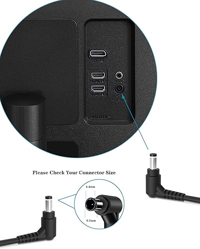 Miniatura 4 de Cargador adaptador de CA de 19 V de repuesto para LG de 19 pulgadas, 20 pulgadas, 22 pulgadas, 23 pulgadas, 24 pulgadas, 27 pulgadas, 29 pulgadas,