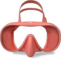 Vista 17 de Spartacus Frameless Dive Mask, Ultra-Clear Low-Iron Glass, Wide View, Low Volume, 100% Silicone Skirt