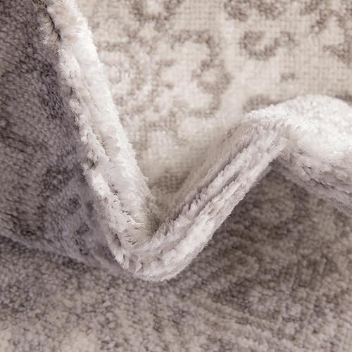 Miniatura 7 de Rugs.com Oxford Collection - Alfombra redonda de 5 pies, color crema, perfecta para cocinas, comedores