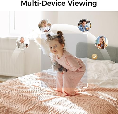 Miniatura 7 de ARPHA Cámara interior con reloj despertador, cámara de seguridad WiFi 1080P para el hogar, detección de movimiento, visión nocturna 355, llamadas