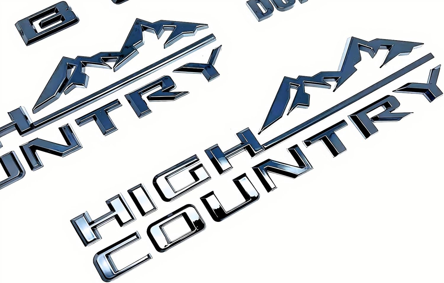 Rear Tailgate Door 3D Letters Emblem Badge Nameplate Replacement for 2021-2024 Suburban High Country 5pcs (Gloss Black)