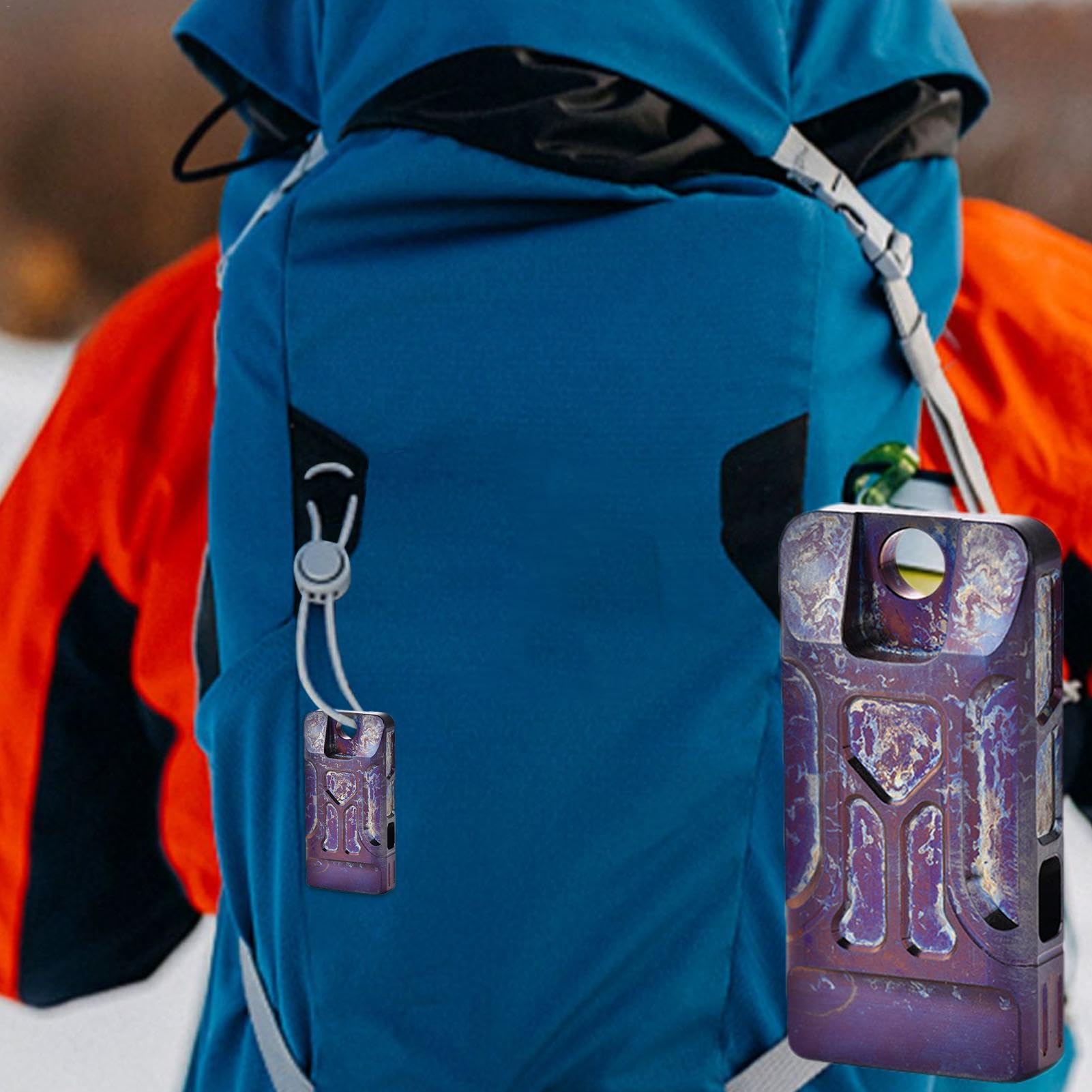 Sifflet de survie à double tube pour randonnée, camping, chasse, pêche, kayak