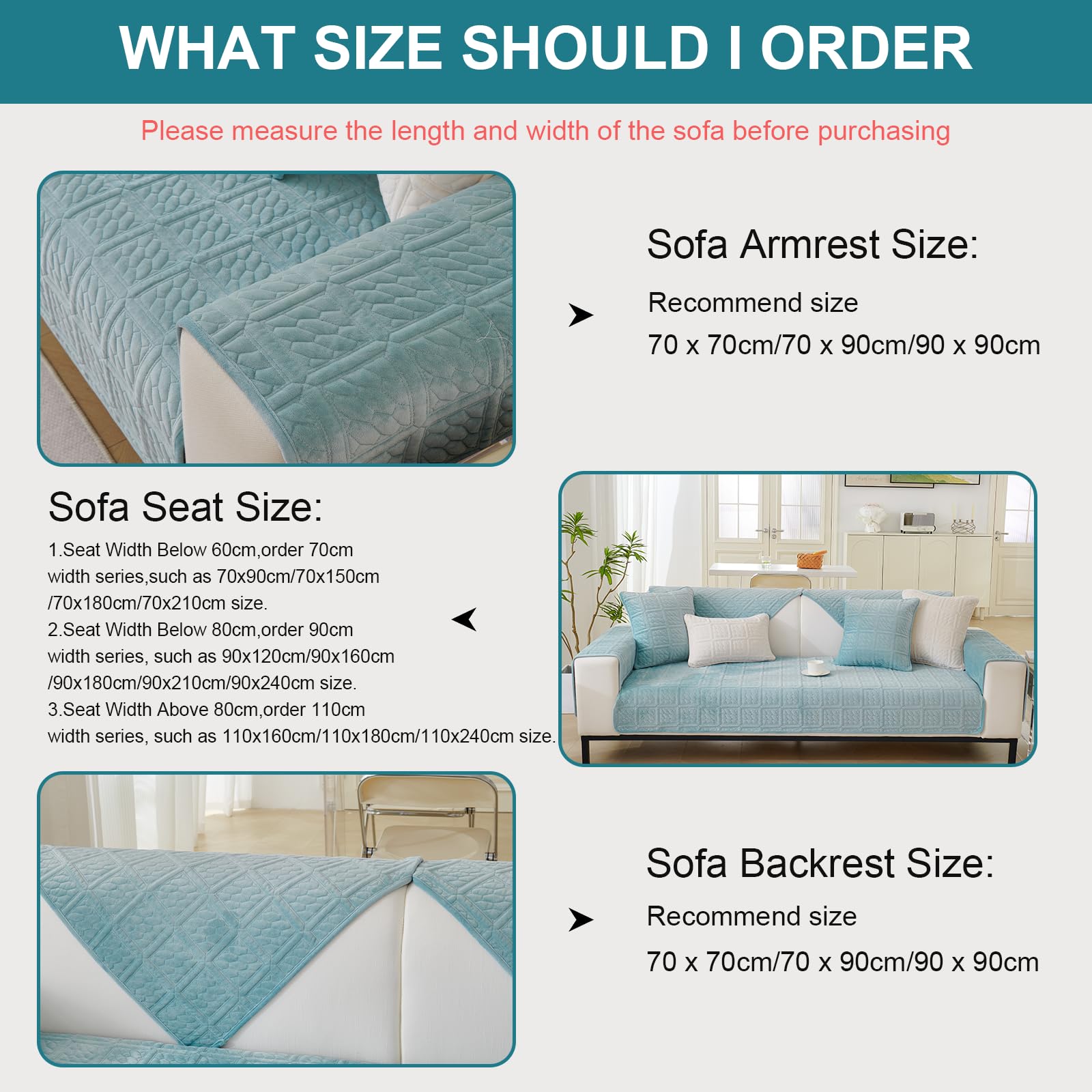 New Milk Velvet Soft Sofa Cover 1 2 3 Seater - Image 4