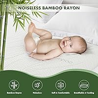 Vista 2 de Cal King Waterproof Mattress Protector - Blancmax Bamboo Rayon Breathable Mattress Protector with Deep Stretchable Pockets, Hypoallergenic & Odor