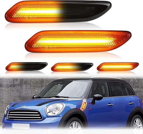 Miniatura 9 de Bestview Conjunto de luz de marcador lateral compatible con MINI Cooper R55 R56 R57 R58 R59 R60 R61 2007-2015, lámparas de parachoques delantero